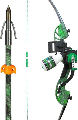 Picture of AMS B705-MOC-RH Water Moc Recurve Bow Kit - Right Hand, Includes Retreiver TNT, Tidal Wave Rest, Green Chaos Arrow & String Things