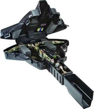 Picture of Plano 113300 Manta Hard Crossbow Case, PillarLock, Adjustable Tail Stock Casing, 38.8"L x 33.1"W x 13.1"H, Black