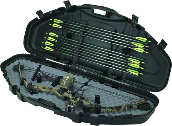 Picture of Plano 111100 Protector Series Single Bow Hard Case, PillarLock, Arrow Storage Under Lid, 49"L x 19.5"W x 8.5"H, Black