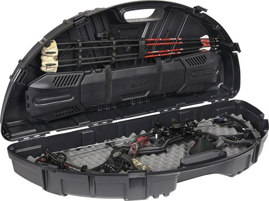 Picture of Plano 1010645 SE Series Pro Bow Hard Case, Arrow Case Straps into Lid, 44.68"L x 20.42"W x 8.7"H, Black