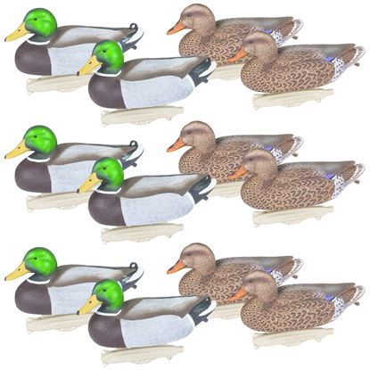 Picture of Flambeau 8030SUV Storm Front 2 Classic Floater Mallard Decoys, HD Winter Plumage, UVision Paint, 12 Pack