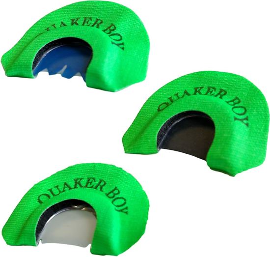 Picture of Quaker Boy 11140 SR-3Pack 3 pack Elevation turkey mouth calls. SR-Double, SR O.B.H., SR-Cuttroat