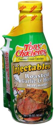 Picture of Tony Chacheres 50005 Injectable Marinade 17 fl oz Creole Garlic/Herb