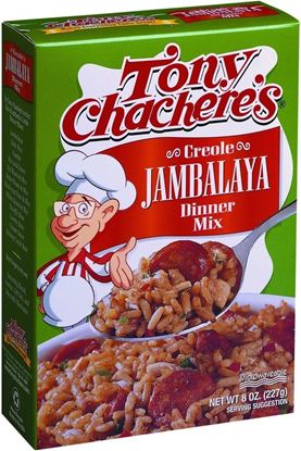 Picture of Tony Chacheres 00340 Creole Jambalaya Rice Dinner Mix, 8oz Box