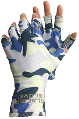 Picture of Glacier 009BC-L/XL Abaco Bay Sun Glove-Blue Camo-Large/Xlarge