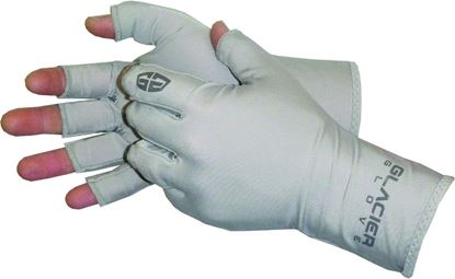 Picture of Glacier 009GY-SM/MED Abaco Bay Sun Glove Sm/Med Fingerless 50+UPF Light Gray Color