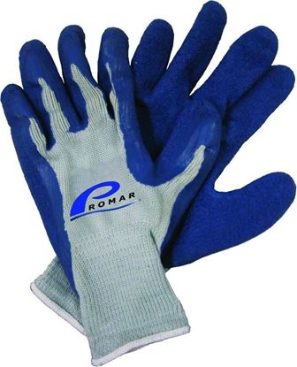 Picture of Promar GL-200-L Blue Latex Grip Glove Lg Blue Latex
