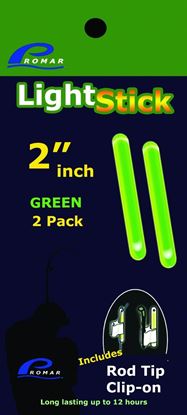 Picture of Promar GS-120G 2" Light Glow Stick - Green, 2 pack (Rop Tip Clip-On) 50pc Display