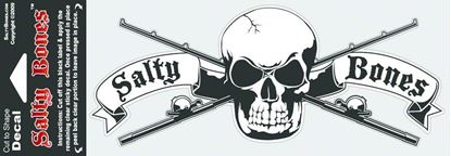 Picture of Salty Bones B3163PLS Decal, Salty Bones Plotted Fishing Logo, Logo Small