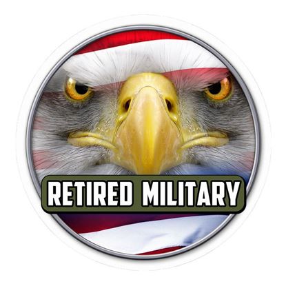 Picture of Salty Bones YD3127RET "Retired Military" Tumbler Decal