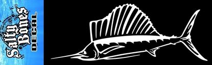 Picture of Salty Bones BP2478 Decal, Sailfish-White Transfer