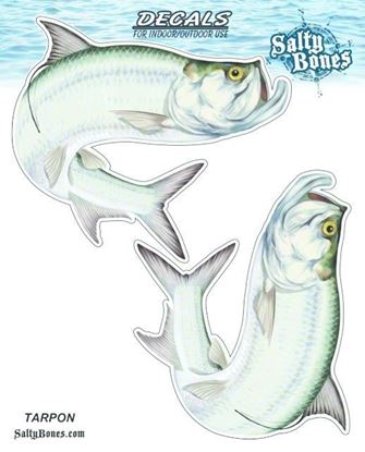 Picture of Salty Bones BSD2479 Decal, Double Tarpon