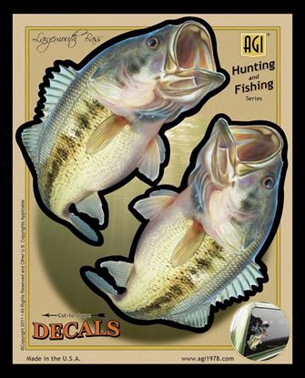 Picture of Bones BOD2482 Decal, Double Largemouth Bass
