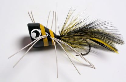 Picture of Betts 505-1/0-3 Bug Fly Popper, Black/Yellow/Black/Yellow