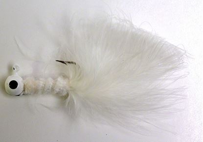 Picture of Betts 747-6-B-1 Crappie Madness Jig, 1/16 oz, White, 3/Pack
