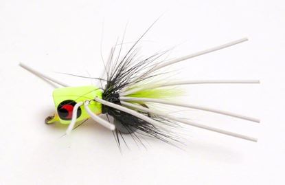 Picture of Betts 130D-10 Falls Fire Shimmy Fly Popper, Sz 10,, Chartreuse/Black/Chartreuse