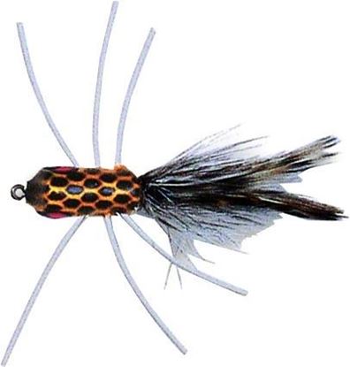Picture of Betts 50A-10 Falls Fly Shimmy Fishing Fly, Sz 10, White/Black/White