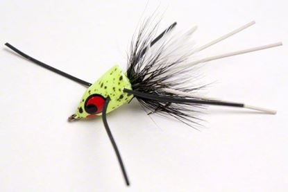 Picture of Betts 509-8-6 Pop-N-Fish Fly Popper, Sz 8, Glow/Speck/Black/White, Floating