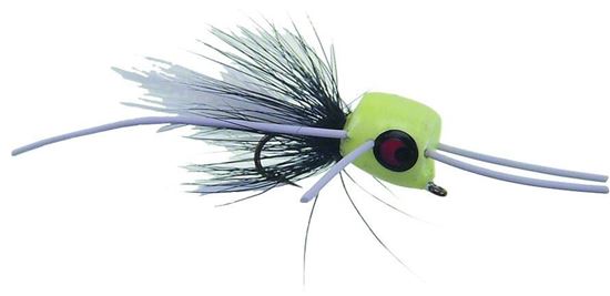 Picture of Betts 401-10-6 Marathon Wiggle Popper Fly Popper, Sz 10, Glo/Black/White, Floating