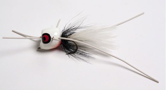 Picture of Betts 401-6-1 Marathon Wiggle Popper Fly Popper, Sz 6, White/Black/White, Floating