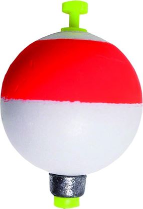 Picture of Billy Boy B175W-50RW Weighted Round Foam Float Snap-On 1 3/4" Red/White 50Bg