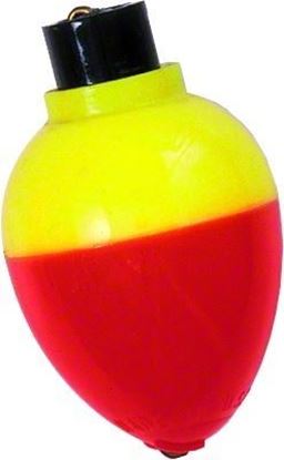 Picture of Billy Boy P3P-50F Unweighted Plastic Floats - Pear 1" Fl Orange/Yellow 50Bg